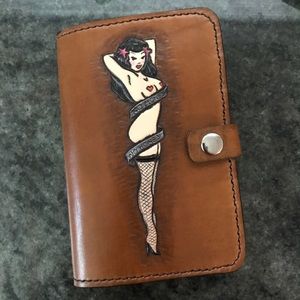 Vintage style pinup travelers notebook wallet